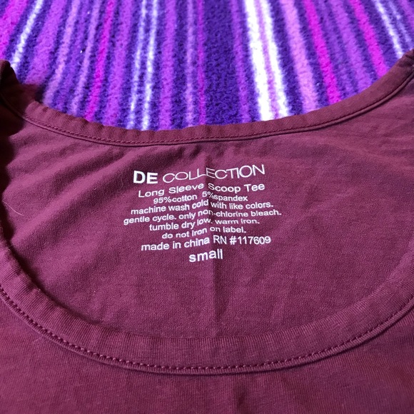 DownEast Basics Small Long Sleeve Scoop Tee - Picture 3 of 5